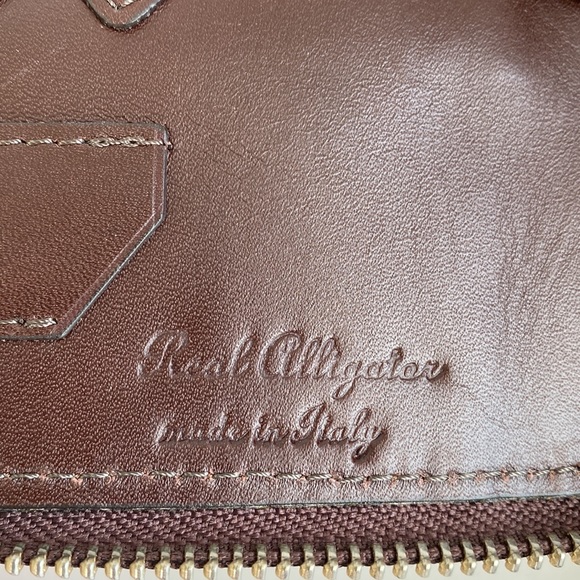 CAPORICCI REAL Alligator brown card holder - Picture 11 of 15